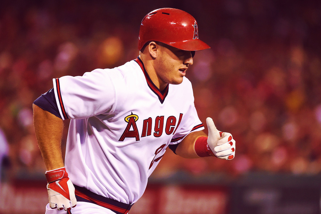 mike trout retro jersey