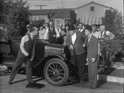 James Finlayson, Oliver Hardy and Stanley Laurel in “Big Business” (1929)