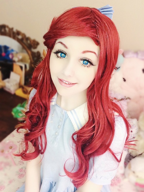 eikkibunny: Tried on my Ariel wig! I can’t wait to get my mermaid tail soon and take photos! S