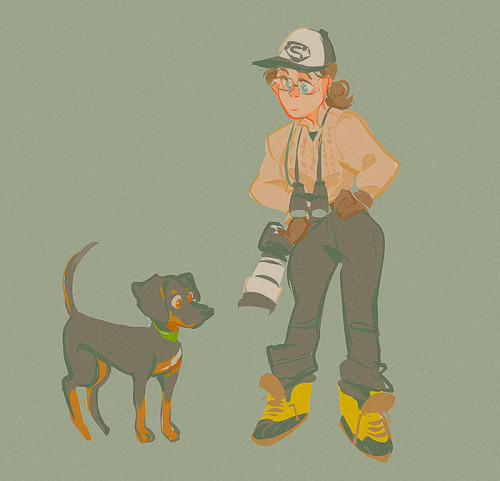 Just a quick doddle of me and my pup 