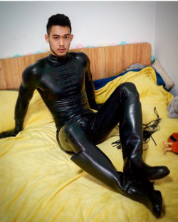 rubber, leather and lycra