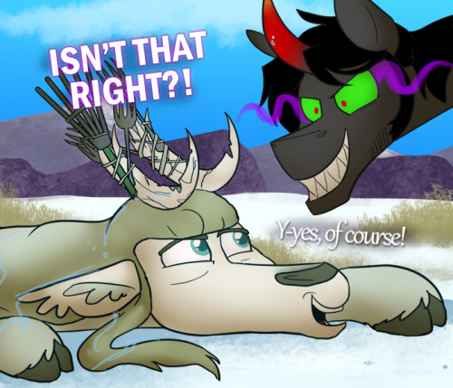 ask-king-sombra:ALWAYS WITH THE PROBLEMSMerp…. >_>