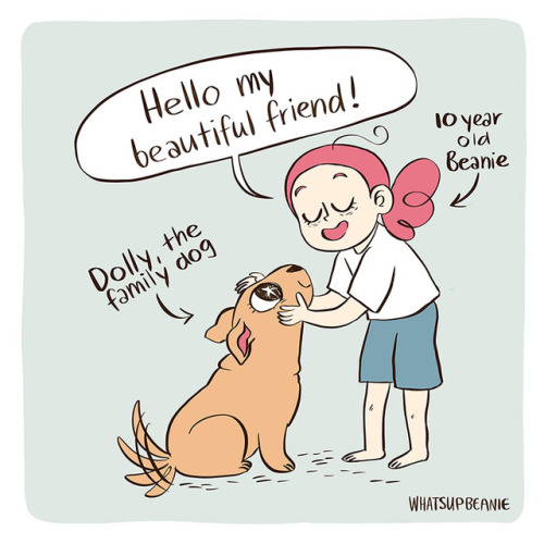 whatsupbeanie:Another pup comic! This is another dog I used to have when I was a kid. Her name was D