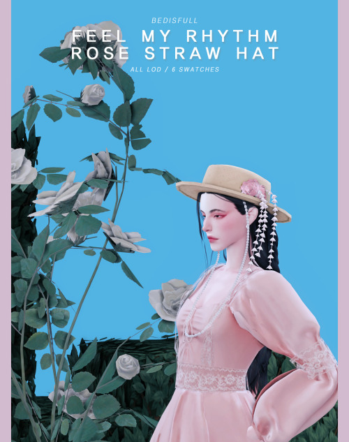BED_TS4 FM Feel my rhythm rose straw hat Download (Early access / 2022.April.23)