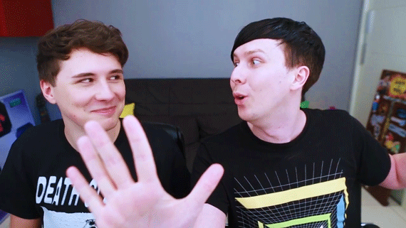 philsextendedbday:  martisun:  here’s a bunch of gifs of dan looking at phil like