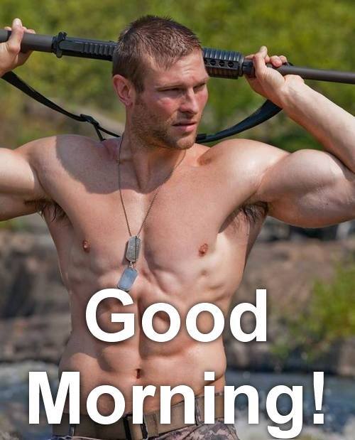 sexysoldiers:  yes it is!   Oh my…this certainly made it a brighter morning!!! :-D 
