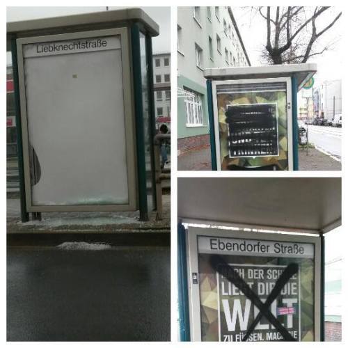 antifastreetart:https://linksunten.indymedia.org/de/node/159961Recent vandalism attacks on German mi