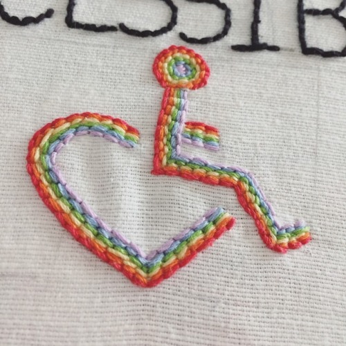 queerjewishcrip:bloosana: I made a thing[ID: fabric in an embroidery hoop. The phrase “make qu
