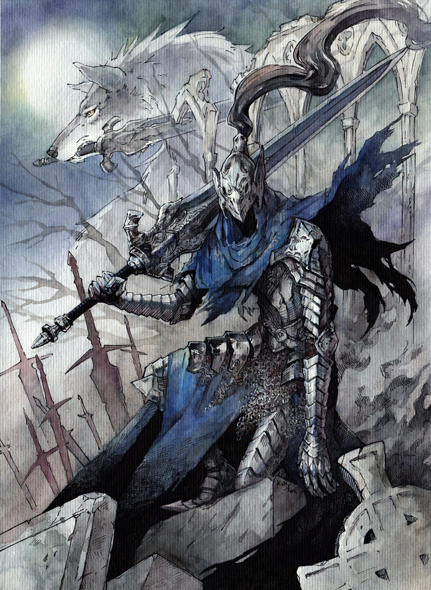 kutty-sark:  Artorias from Dark SoulsDone for  LeePine as a part of Halloween exchange