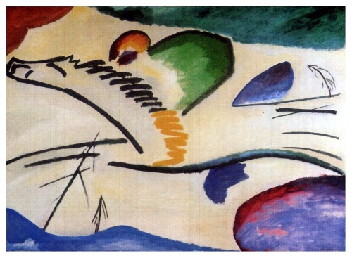 Lyrical (Lyrics), 1911, Wassily KandinskyMedium: oil,canvas