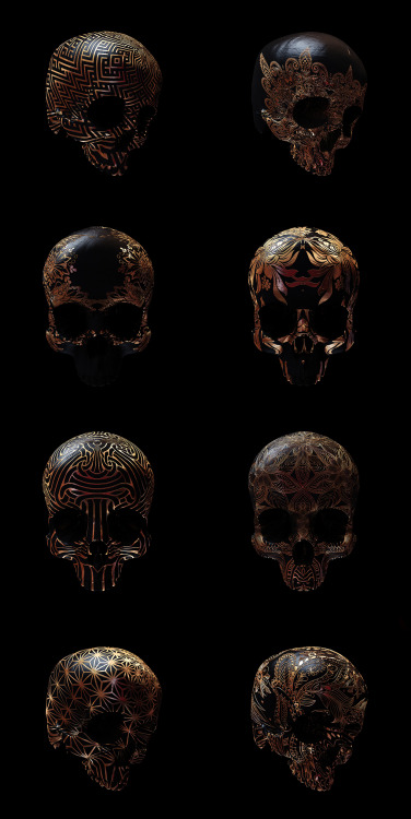 irakalan:GOLDEN SKULLSHope you like skulls… by Art Director and Creative 3D Designer BILLY BOGIATZOG