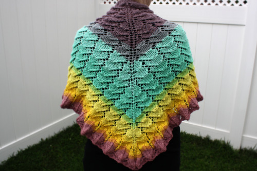 corruptedeclipse:Buy the wrap here on Etsy! Knitted shawl or wrap, with a pattern of overlapping sca