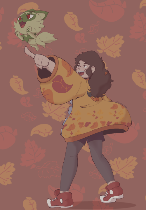 Im Rather Excited For The New Pokemon Games Coming Out Soon, So I Drew Myself As A Trainer With My Go