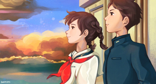 Did another Ghibli redraw ! Unpopular opinion but “From Up on Poppy Hill” is my fav