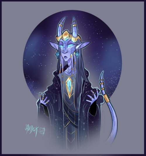 save-disk:A reference piece I got super carried away with, for my draenei boy Hahnat! He’s an 