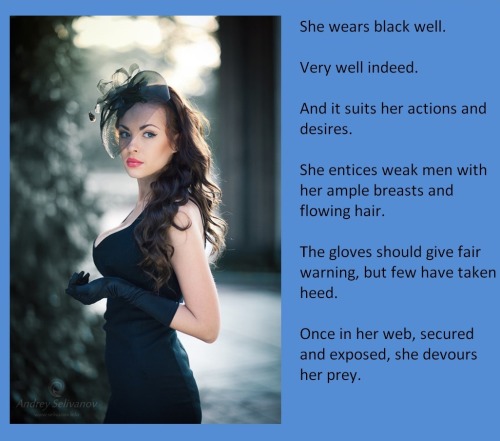 She wears black well.Very well indeed.And porn pictures