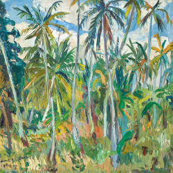 thunderstruck9:  Irma Stern (South African, 1894-1966), Congo Landscape, 1945. Oil on canvas, 69 x 69 cm.