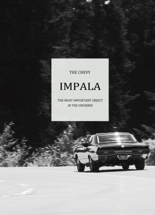 officerwinchester:  loosely inspired by x  Supernatural Alphabet: Impala please post this 