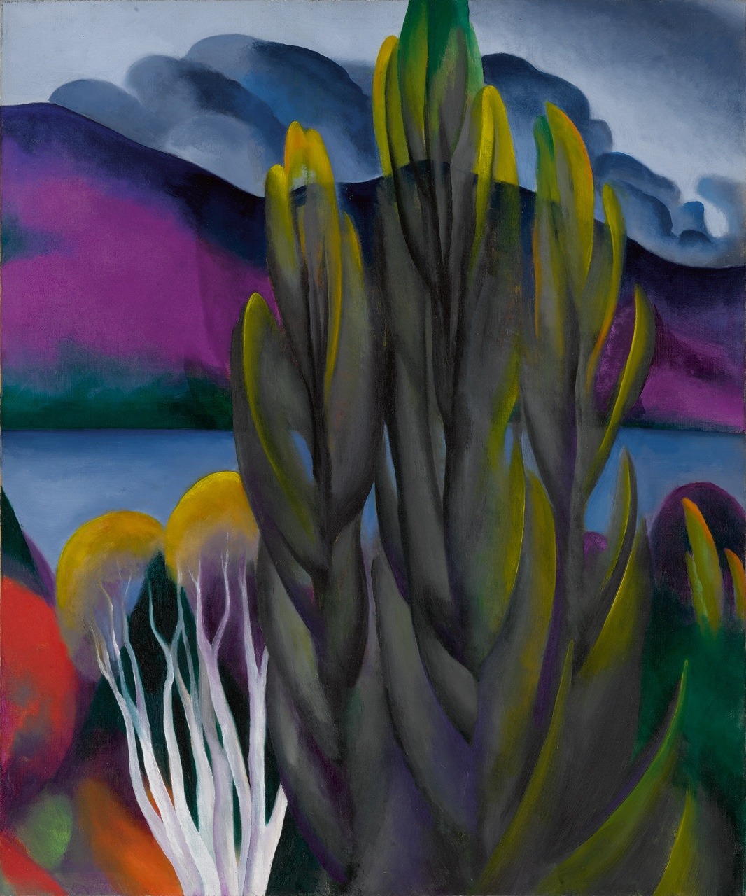 terminusantequem:Georgia O'Keeffe (American, 1887-1986), LAKE GEORGE WITH WHITE BIRCH,