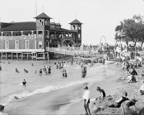 Bathing Scene, Gordon Park, Cleveland, Ohioca. 1900–1Dry plate negativePublished: Detroit Publishing