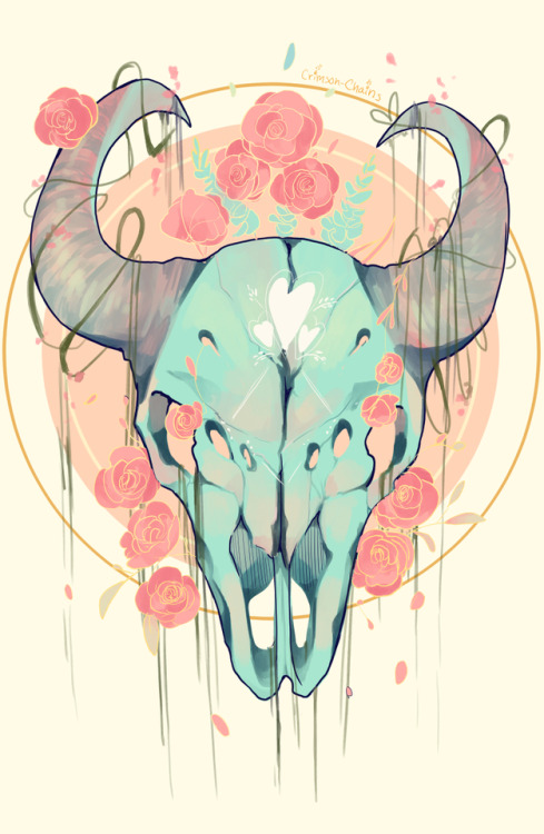 crimson-chains:Some flower skull thing! : D