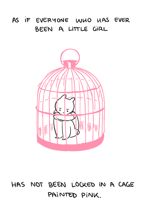 blueskittlesart: Pink Prison, a comic I did for my color theory class this semester! we had to pick 