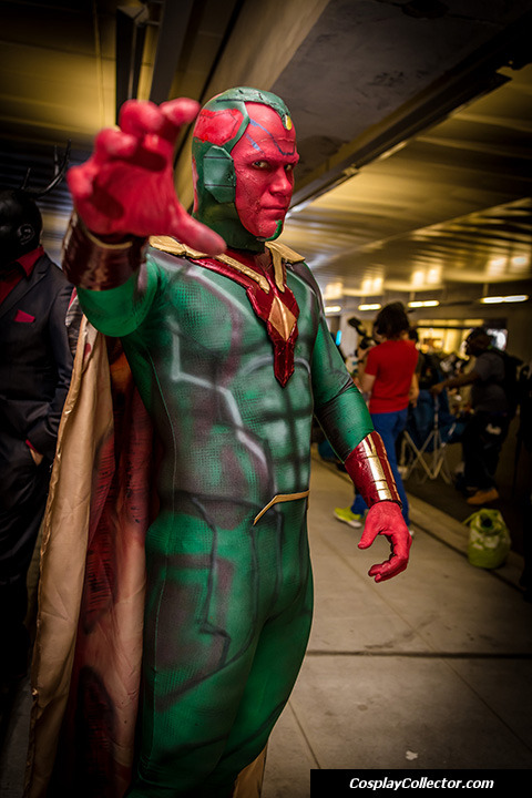 dtjaaaam:  Vision - New York Comic Con 2015He was born yesterday.Cosplayer: Michael