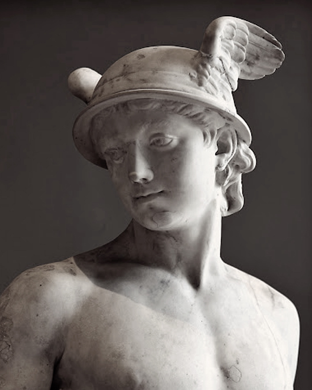 ganymedesrocks:antonio-m:“Mercury (Hermes)”, c.1780 by Augustin Pajou (1730–1809). French neoclassical sculptor. Musée de Louvre, Paris.  marbleBorn into a family of ornamental sculptors, Pajou entered the school of the Royal Academy in 1744, then