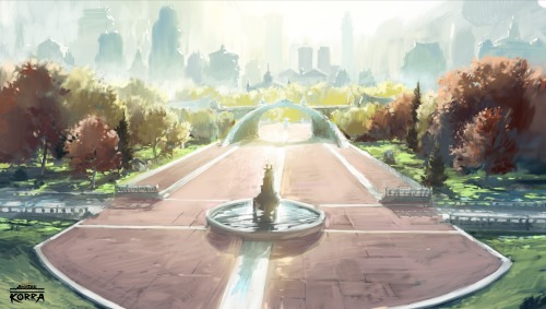 kidshinobi:  The Legend of Korra - Background Art Artists: Elizabeth Kresin, Frederic Stewart, and Melissa King *I recently bought the Legend of Korra: The Art of the Animated Series Book One it’s an great look at the series process and production