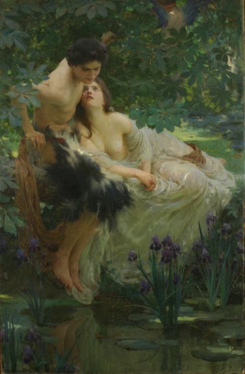 hildegardavon: muerte-arabe Solomon Joseph Solomon, 1860-1927 Narcissus and Echo, 1895, oil on canva