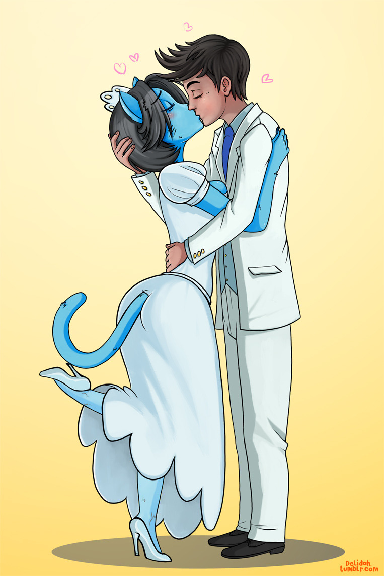 COMMISSION: Wedding Picture.The female figure is based on Nicole Watterson from