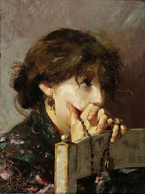 Gaetano Esposito - Woman Praying (1887)