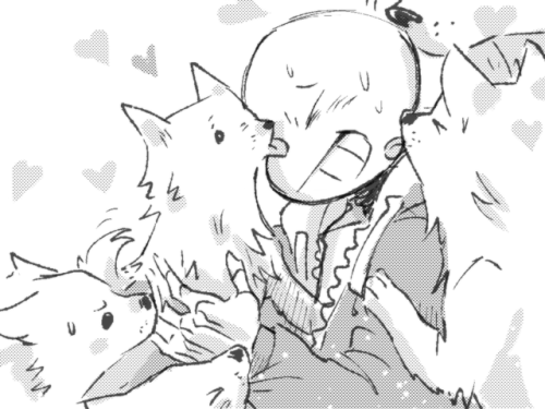 yoralim:Big dog had pups. 