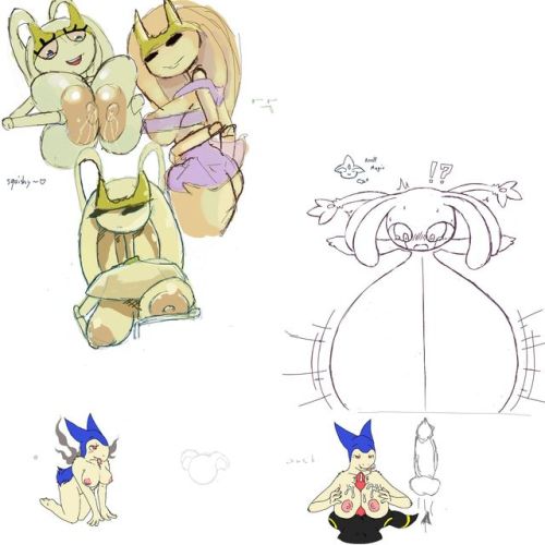 Doodles done in Sugaru’s paint chat! Now sleep! Not all of doodls are mine. ^_^