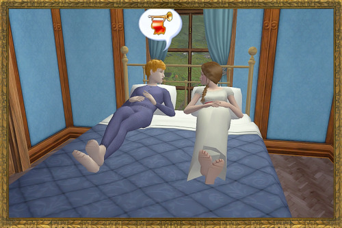 Taking advantage of their son’s departure, that’s his bed &gt;:(