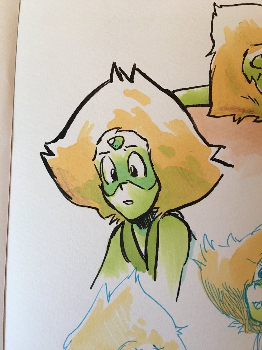 ruryzuly:  peridot marker sketch   bonus christmas tree peridot