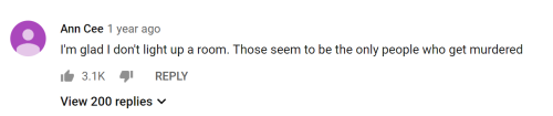 omgsamchap:I know this is horrible but this comment was left on a true crime youtube video and I can