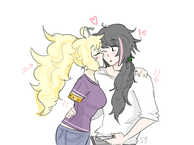 saskyang:  surprise christmas kisses ^///^