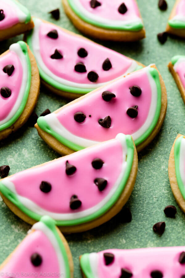 Watermelon Sugar Cookies - Sweet Tooth Girl