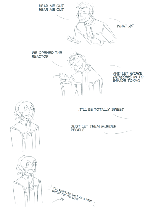 arrhythmiacomic:  shin megami tensei iv is a game where your friends are terrible but at least there’s isabeau