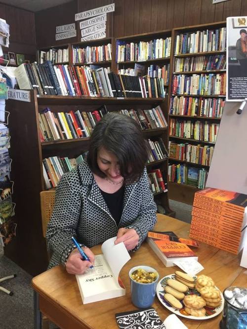 On Saturday Milana Marsenich signed copies of her debut novel Copper Sky at Books & Books in #Bu