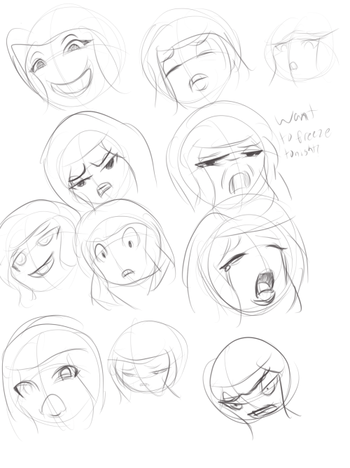 Wouldn’t call these inktoeber drawings, as they are expression sketches of Aislin, Jadeite, and Neve. Long story short this is some stuff that I’m learning from my character design class. I need to study expressions more.