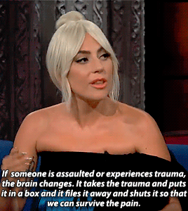 ladyxgaga: Lady Gaga stopped by The Late Show with Stephen Colbert to discuss all things A Star Is Born, as well as share her thoughts on Supreme Court nominee Brett Kavanaugh