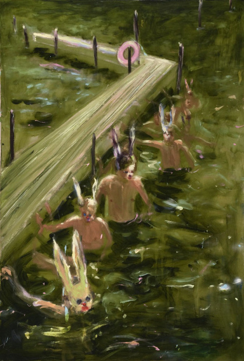 Andrej Dúbravský (Slovakian, b. 1987, Bratislava, Slovakia) - Pier, 2011-2012 Paintings: Acrylics on