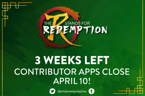  A little over THREE WEEKS until Contributor Applications close! Damian will need all the help he co