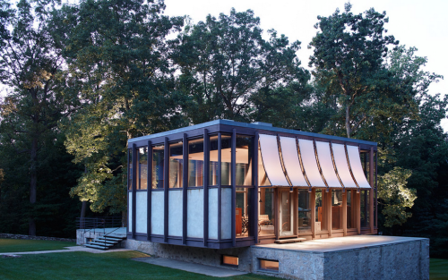 wsjhouseoftheday:   Modernist House by Philip Johnson Lists for พ Million Price: พ MillionPhotos: MICHAEL BIONDO   Shit. You’d have to have พ million left after buying it just to be able to afford cooling that thing in the summer and heating