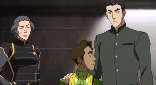 The look Jinora is giving Korra and Asami is the same look Lin gave Wu and Mako. I’m going to call it, the shipper look. 