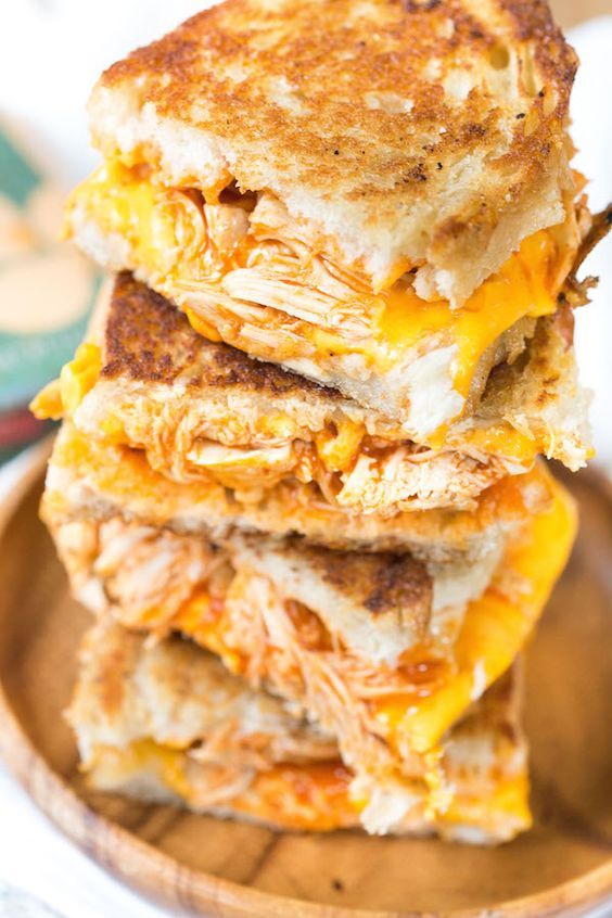 intensefoodcravings:  Buffalo Chicken Grilled Cheese Sandwiches | Greens &amp;