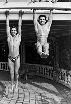 Malesinphotos:  Frank Bird And Frank Renault, 1956 | Ph. Bob Mizer, Athletic Model