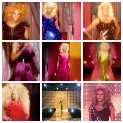 thebisexualfaggot:all of Rupaul’s runway looks (season 1 to season 8)